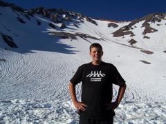 Christian (heavenly_romer) in front of avalanche gulch Christian (heavenly_romer) in front of avalanche gulch