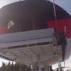 Looking Up at the Top Station of the Barker Mountain Express