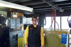 Allan in one of his motor rooms.